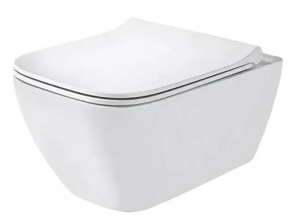 Závěsné WC se sedátkem Geberit Smyle Square / keramika / bílá