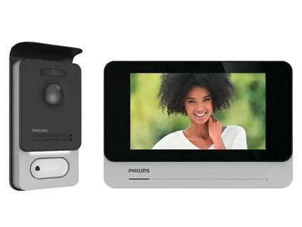 Bezdrátový videotelefon Philips WelcomeEye Comfort / dosah detekce 120 m / stříbrná/černá