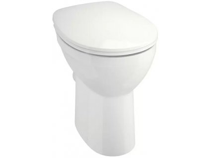 Zvýšené stojací WC / bez splachovacího kruhu / sanitární keramika / bílá