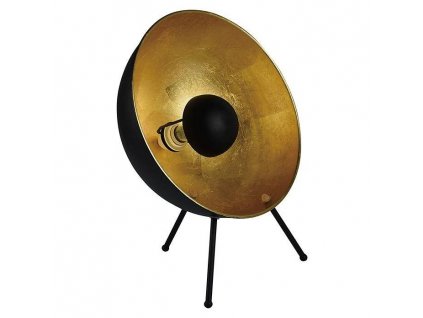 Moderní stolní lampa / 60 W / Ø 40 cm / černá/zlatá