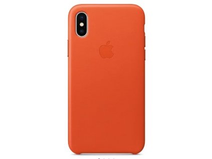 Kožené pouzdro na Apple iPhone X MQHT2FE/A / oranžová / ROZBALENO