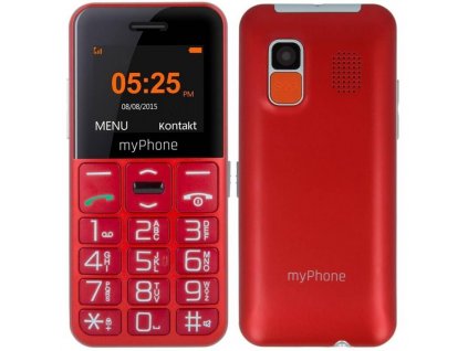 Mobilní telefon myPhone HALO EASY (TELMY10EASYRE) / 128 × 160 px / 1,77" (4,5 cm) / 0,3 Mpx / červená / ROZBALENO