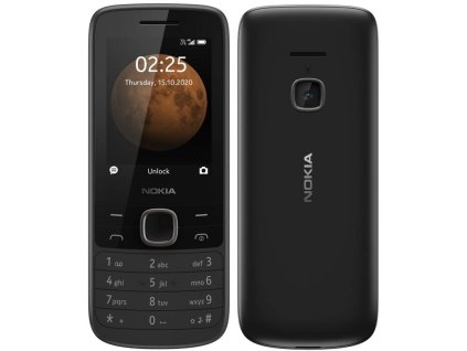 Mobilní telefon Nokia 225 4G (16QENB01A08) / 2,4" (6,1 cm) / DUAL SIM / Bluetooth / 320 × 240 px / 128 MB / černá / ZÁNOVNÍ