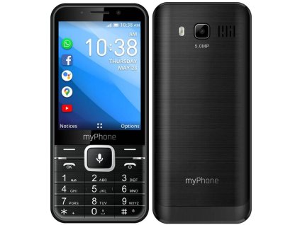 Mobilní telefon myPhone Up Smart LTE TELMYUPSMLTEBK / 4GB / 4G LTE / černá / ROZBALENO
