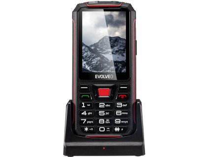 Mobilní telefon Evolveo StrongPhone Z4 (SGP-Z4-B) / IP68 / DUAL SIM / 320 × 240 px / 2,8" (7,1 cm) / IPS displej / černá/červená / ZÁNOVNÍ