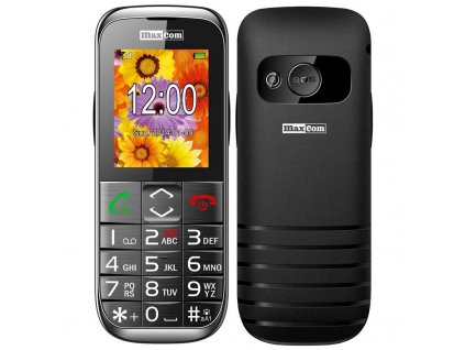 Mobilní telefon MaxCom Comfort MM720 s nabíjecím stojánkem / 2,2" / 800 mAh / černá / POŠKOZENÝ OBAL