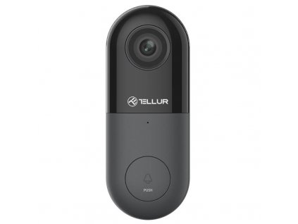 Zvonek Tellur Video DoorBell / WiFi / PIR / 2,4 GHz / 130° / černá / POŠKOZENÝ OBAL