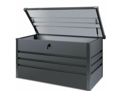 Zahradní úložný box Kesser KE15371 / 360 l / 131 x 60 x 61 cm / kov / antracit / POŠKOZENÝ OBAL