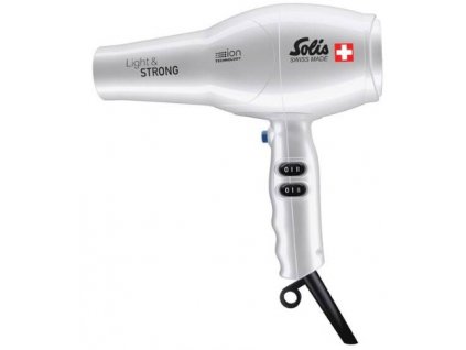 Fén na vlasy Solis 969.42 Light & Strong / 3 teploty / 2 rychlosti / 1800 W / stříbrná / POŠKOZENÝ OBAL