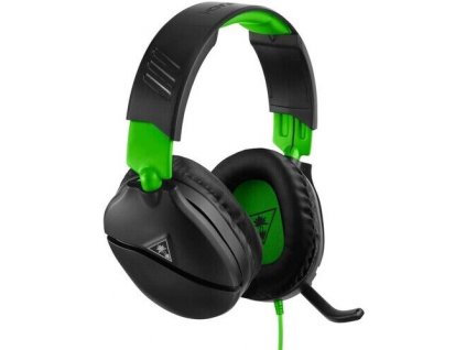 Herní headset Turtle Beach Recon 70X Black pro Xbox One / 3,5 mm jack / 20 - 20000 Hz / 40 mm měniče / černá/zelená / ZÁNOVNÍ