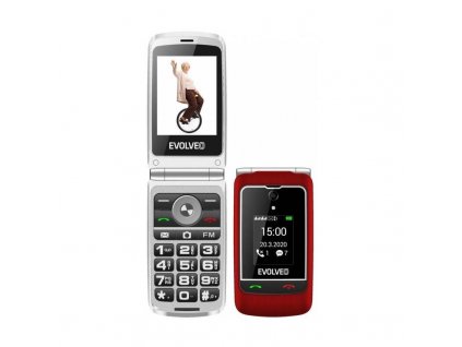 Mobilní telefon Evolveo EasyPhone FG EP-750-FGR / Bluetooth / Dual SIM / červená / ZÁNOVNÍ