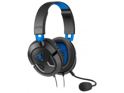 Headset Turtle Beach Recon 50 pro PS4 Pro/PS4 (TBS-3303-02) / 40 mm měniče / 3,5 mm jack / 20 - 20000 Hz / černá/modrá / ZÁNOVNÍ