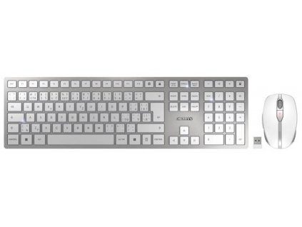 Bezdrátová klávesnice s myší Cherry DW 9100 SLIM / CZ/SK / bílá / 2. JAKOST
