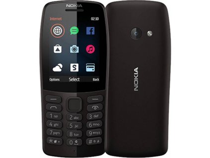 Mobilní telefon Nokia 210 / 2,4" (6,1 cm) / Dual SIM / IPS displej / 320 × 240 px / Bluetooth / černá / ZÁNOVNÍ