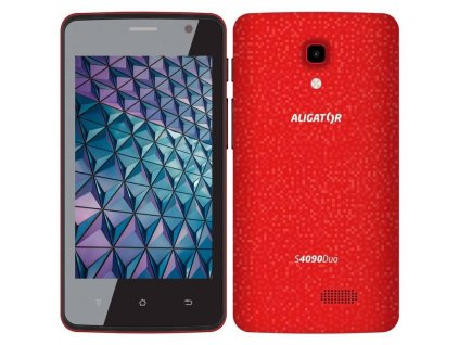 Mobilní telefon Aligator S4090 Duo (AS4090RD) / 4" / červená / ZÁNOVNÍ