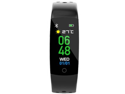 Fitness náramek iGET FIT F2 (84000428) / 0,96" (2,4 cm) / 160 × 80 px / Bluetooth 4.0 / černá / ROZBALENO