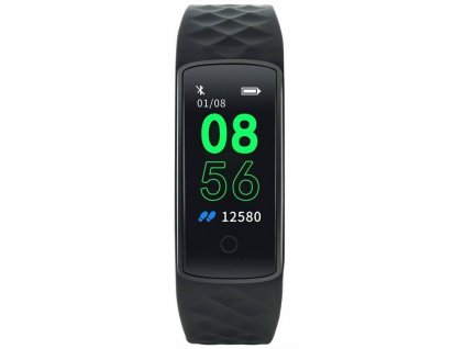 Fitness náramek Canyon CNE-SB11BB (CNE-SB11BB) / 0,96" (2,4 cm) / Bluetooth 4.0 / 110 mAh / černá / ROZBALENO