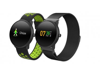 Fitness náramek iGet Fit F4 (84000430) / 0,96" (2,4 cm) / 160 x 80 px / IP68 / 100 mAh / černá/zelená