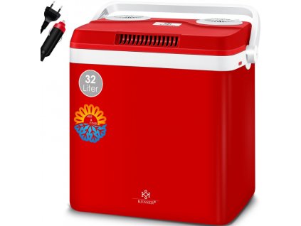 Chladicí box / autochladnička Kesser KE-32L / 32 l / 12 V / 230 V / červená