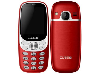 Mobilní telefon CUBE 1 F500 (MTOSCUF500051) / Bluetooth / 1000 mAh / 320 × 240 px / DUAL SIM / 2,2" (5,6 cm) / červená / ZÁNOVNÍ