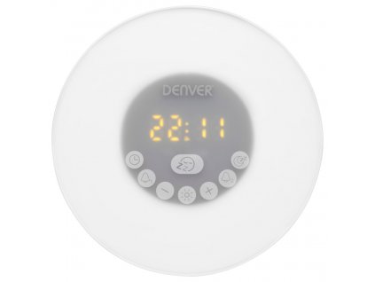 Radiobudík Denver CRLB-400 / Bluetooth / MicroSD / LED displej / stříbrná/bílá / POŠKOZENÝ OBAL