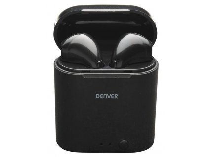 Bezdrátová sluchátka Denver TWE-36MK3 / Bluetooth 5.0 / 400 mAh / mikrofon / černá / ROZBALENO