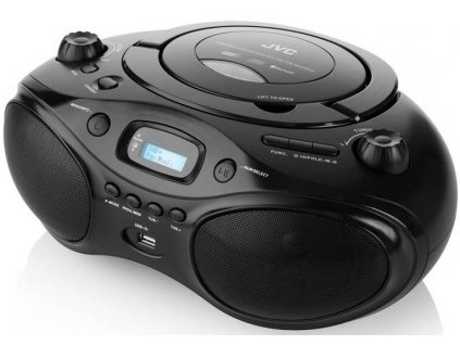 Radiopřijímač DAB+/CD JVC RD-E661B-DAB / Bluetooth / LCD displej / 4 W / černá / POŠKOZENÝ OBAL