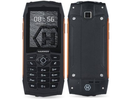 Mobilní telefon myPhone Hammer 3 / 2,4" / Dual SIM / Bluetooth / černá/oranžová / ROZBALENO