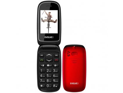 Mobilní telefon Evolveo EasyPhone FD / SGM EP-700-FDR + nabíjecí stojánek / Bluetooth / červená / ROZBALENO
