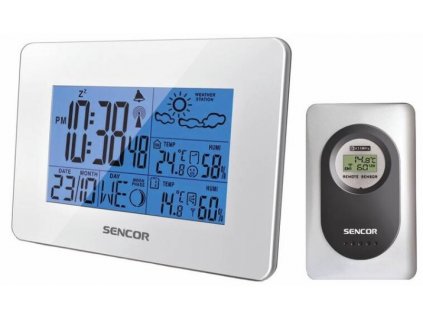 Meteorologická stanice Sencor SWS 51 W / 30 m / -20 až 60 °C / bílá / ZÁNOVNÍ