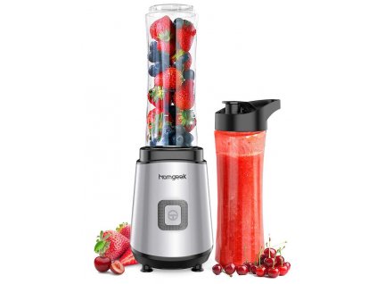 Smoothie mixér Homgeek BL508 / 400 W / stříbrná/černá / ROZBALENO