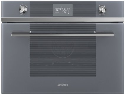 Kombinovaná kompaktní trouba Smeg SF4102VCSC / výška 45 cm / Vapor Clean / LCD displej / šedá