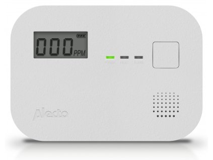 Alarm oxidu uhelnatého Alecto COA3910 / s 10letou dobou provozu senzoru a displejem / 85 dB / bílá / POŠKOZENÝ OBAL