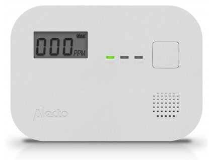 Alarm oxidu uhelnatého Alecto COA3910 / s 10letou dobou provozu senzoru a displejem / 85 dB / bílá / ZÁNOVNÍ