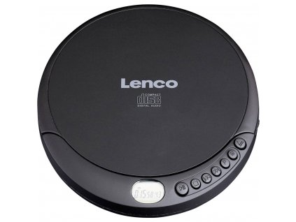 Přenosný CD přehrávač Lenco CD-010 / LCD displej / 3,5 mm Jack / 230 V / 2x AA baterie / CD, CD-R, CD-RW / černá / ROZBALENO