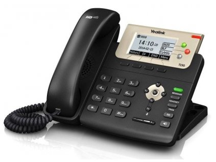 Telefon Yealink SIP-T23G / 2,8" (7,1 cm) LCD displej / 132 x 64 px / duální 1 Gb/s switch / 3 SIP účty / černá / ROZBALENO