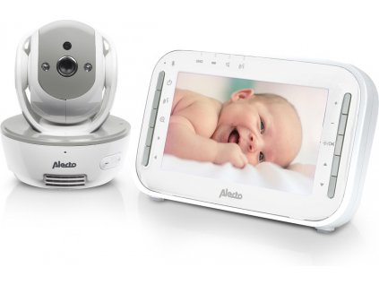 Dětská chůvička Alecto DVM-200GS / s kamerou / 4,3" / dosah 300 m / 2,4 GHz / bílá / ZÁNOVNÍ