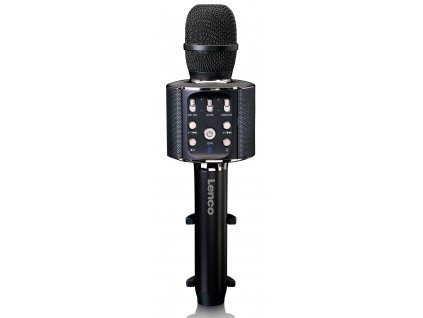Karaoke mikrofon Lenco BMC-090BK / Bluetooth / světelné efekty / černá