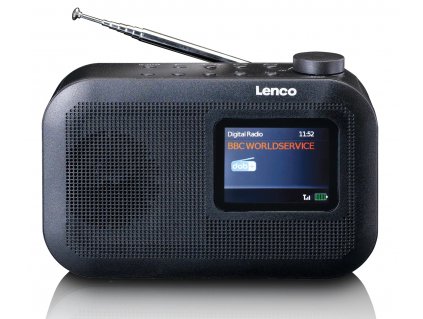 Přenosné rádio Lenco PDR-026BK / DAB+/FM / Bluetooth / černá / ROZBALENO