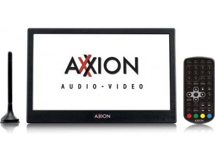 Přenosná LCD televize Axxion AXX-1028 / LED / 10" (25,4 cm) / 8 W / 1024 x 600 px / 16:9 / DBV-T2 / HDMI / černá / ROZBALENO