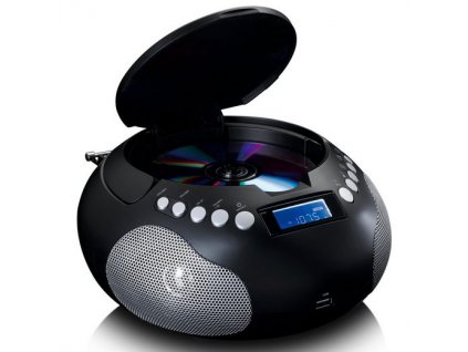 Přenosné FM rádio s CD/MP3 přehrávačem Lenco SCD-331BK / Bluetooth / USB vstup / AUX vstup / černá / ROZBALENO