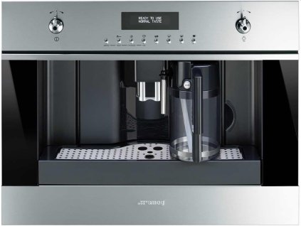 Automatický vestavěný kávovar Smeg CMS6451X / 1350 W / LCD displej / 15 bar / nerez/černá