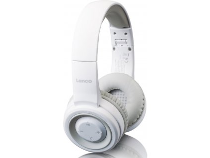Bezdrátová sluchátka Lenco HPB-330WH / Bluetooth / IPX4 / Handsfree / 750 mAh / bílá / ROZBALENO