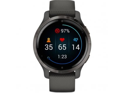 Chytré hodinky Garmin Venu 2S 010-02429-10 / 40 mm / GPS / Slate/Gray Band / ZÁNOVNÍ