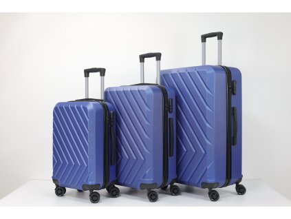 3dílná sada cestovních kufrů BestBerg BBL-105N / 20, 24, 28 l / ABS / námořnická modrá