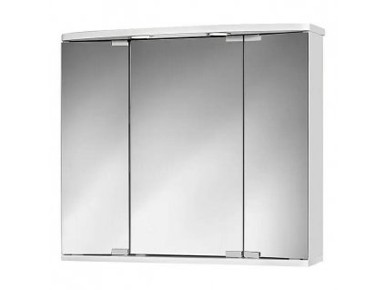 Koupelnová zrcadlová skříňka Jokey Funa 68 x 60 x 22 cm / LED osvětlení / 4 W / MDF / 3 dveře / bílá / ZÁNOVNÍ