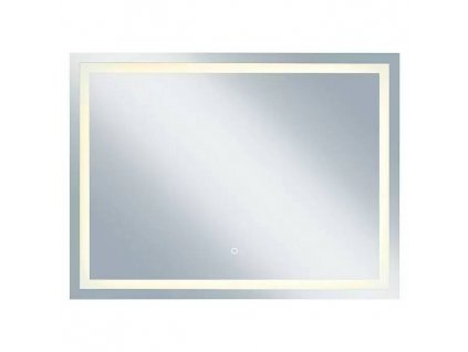 Nástěnné LED zrcadlo / 80 x 60 cm / dotykový senzor / stříbrná