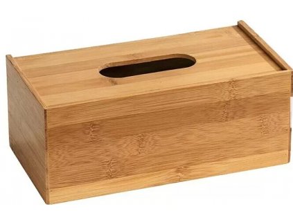 Krabička na kapesníky Wenko Terra / 10 x 25 x 13 cm / bambus / přírodní
