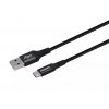 Opletený kabel Philips DLC5206A/04 / USB-A > USB-C / 2 m / černá / POŠKOZENÝ OBAL
