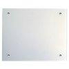Skleněný infračervený topný panel na stěnu / 70 x 55 x 5 cm / 500 W / 1,25 m / regulace teploty / 30 °C až 90 °C / bílá / POŠKOZENÝ OBAL